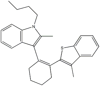 1-BUTYL-2-METHYL-3-[2-(3-METHYL-BENZO[B]THIOPHEN-2-YL)-CYCLOHEX-1-ENYL]-1H-INDOLE Struktur