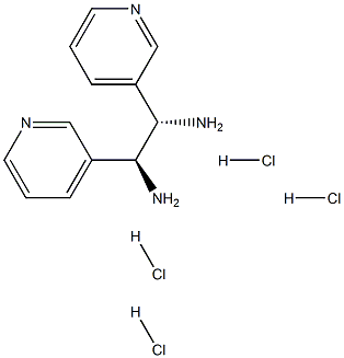 (S,S)-1,2-二(3-吡啶)-1,2-乙二胺四盐酸盐,95%,E, , 结构式