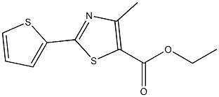 Ethyl 4-Methyl-2-(thiophen-2-yl)thiazole-5-carboxylate 化学構造式