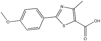 4-Methyl-2-(4-methoxyphenyl)thiazole-5-carboxylicacid Struktur
