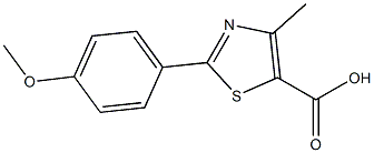 4-Methyl-2-(4-methoxyphenyl)thiazole-5-carboxylicacid,,结构式