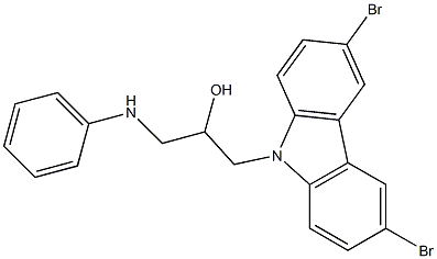 1-(3,6-Dibromo-carbazol-9-yl)-3-phenylamino-propan-2-ol Structure