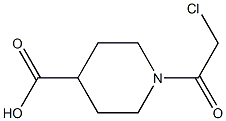 1-(2-Chloroacetyl)-4-piperidinecarboxylic acid,,结构式