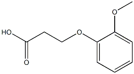 3-(2-Methoxyphenoxy)propanoic acid 化学構造式