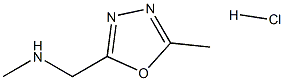 N-Methyl-N-[(5-methyl-1,3,4-oxadiazol-2-yl)methyl]amine hydrochloride,,结构式