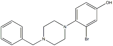 4-(4-Benzyl-1-piperazino)-3-bromophenol 结构式