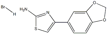 4-Benzo[1,3]dioxol-5-yl-thiazol-2-ylaminehydrobromide 结构式