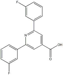 2,6-Bis(3-fluorophenyl)isonicotinic acid,,结构式