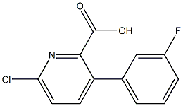 6-Chloro-3-(3-fluorophenyl)picolinic acid 化学構造式