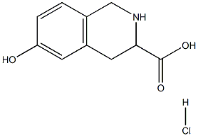 6-羟基-1,2,3,4-四氢-3-异喹啉羧酸盐酸盐, , 结构式