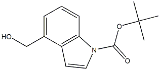 1-Boc-4-Hydroxymethylindole 化学構造式