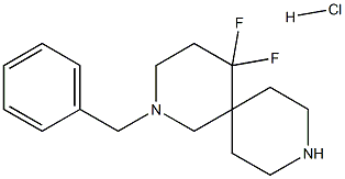 2-Benzyl-5,5-difluoro-2,9-diazaspiro[5.5]undecane hydrochloride Struktur