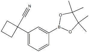 1-(3-(4,4,5,5-四甲基-1,3,2-二氧硼杂硼烷-2-基)苯基)环丁烷-1-甲腈, 2366279-28-7, 结构式