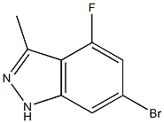 6-Bromo-4-fluoro-3-methyl-1H-indazole,,结构式