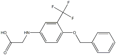 2-(4-(benzyloxy)-3-(trifluoromethyl)phenylamino)acetic acid 化学構造式