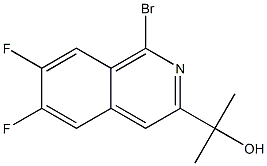 2-(1-bromo-6,7-difluoroisoquinolin-3-yl)propan-2-ol Struktur