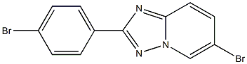 6-bromo-2-(4-bromophenyl)-[1,2,4]triazolo[1,5-a]pyridine 化学構造式
