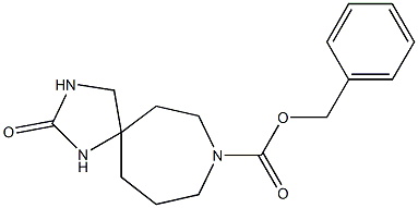 8-N-CBZ-1,3,8-三氮杂螺[4,6]十一烷-2-酮,,结构式