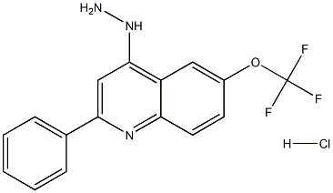 4-Hydrazino-2-phenyl-6-trifluoromethoxyquinoline Hydrochloride,,结构式