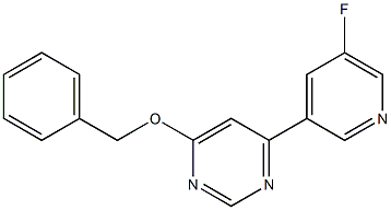 4-(benzyloxy)-6-(5-fluoropyridin-3-yl)pyrimidine Struktur