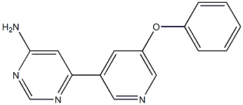 6-(5-phenoxypyridin-3-yl)pyrimidin-4-amine,,结构式