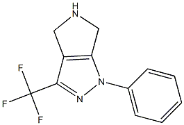 1-phenyl-3-(trifluoromethyl)-1,4,5,6-tetrahydropyrrolo[3,4-c]pyrazole 化学構造式