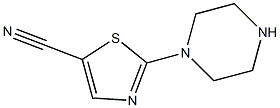 2-piperazin-1-yl-1,3-thiazole-5-carbonitrile Struktur
