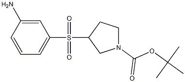 3-(3-Amino-benzenesulfonyl)-pyrrolidine-1-carboxylic acid tert-butyl ester,,结构式