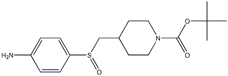 4-(4-Amino-benzenesulfinylmethyl)-piperidine-1-carboxylic acid tert-butyl ester 化学構造式