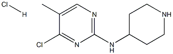 (4-Chloro-5-methyl-pyrimidin-2-yl)-piperidin-4-yl-amine hydrchloride,,结构式