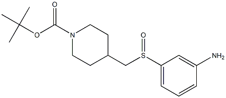 4-(3-Amino-benzenesulfinylmethyl)-piperidine-1-carboxylic acid tert-butyl ester,,结构式