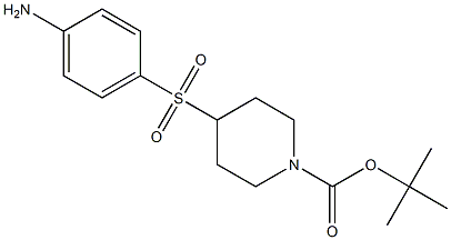 4-(4-Amino-benzenesulfonyl)-piperidine-1-carboxylic acid tert-butyl ester,,结构式