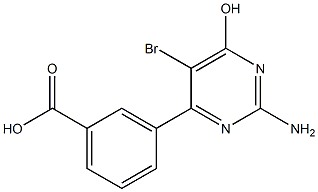 3-(2-Amino-5-bromo-6-hydroxy-pyrimidin-4-yl)-benzoic acid 结构式