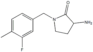 3-Amino-1-(3-fluoro-4-methyl-benzyl)-pyrrolidin-2-one Structure