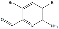 6-amino-3,5-dibromopicolinaldehyde 化学構造式