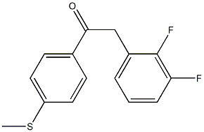 2-(2,3-difluorophenyl)-1-(4-(methylthio)phenyl)ethanone,,结构式