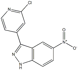 3-(2-chloropyridin-4-yl)-5-nitro-1H-indazole 结构式