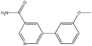 5-(3-methoxyphenyl)pyridine-3-carboxamide 化学構造式