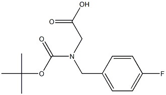Boc-N-(4-fluoro-benzyl)-glycine 化学構造式