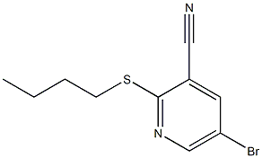 5-bromo-2-(butylthio)pyridine-3-carbonitrile Struktur