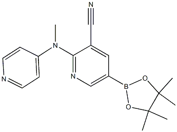 2-((pyridin-4-yl)methylamino)-5-(4,4,5,5-tetramethyl-1,3,2-dioxaborolan-2-yl)pyridine-3-carbonitrile