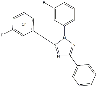 2,3-Bis(3-fluorophenyl)-5-phenyltetrazoliuM Chloride 化学構造式