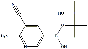 2-AMino-3-cyanopyridine-5-boronic acid pinacolester,,结构式
