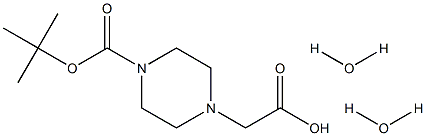 [1-(tert-Butoxycarbonyl)piperazin-4-yl]acetic acid dihydrate Structure