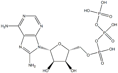 8-Aminoadenosine-5'-O-triphosphate,,结构式