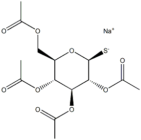 2,3,4,6-Tetra-O-acetyl-b-D-thioglucopyranose sodium salt 化学構造式