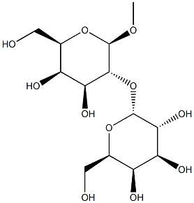 Methyl 2-O-(a-D-galactopyranosyl)-b-D-galactopyranoside Struktur