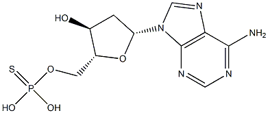 2'-Deoxyadenosine-5'-O-monothiophosphate,,结构式