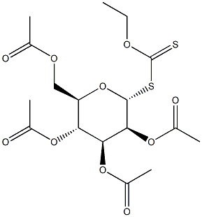 2,3,4,6-Tetra-O-acetyl-a-D-mannopyranosyl ethylxanthate Struktur