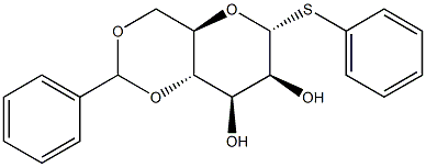 Phenyl 4,6-O-benzylidene-a-D-thiomannopyranoside Struktur